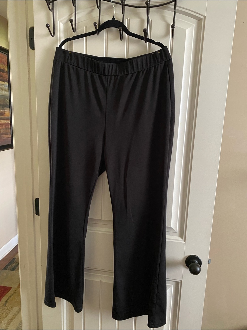 Women's Midnight Black Pull-On Wide-Leg Pants